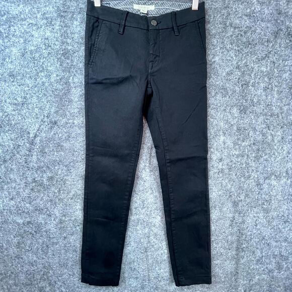Joie Pants - Joie Jeans Trouser Skinny Pants Womens 23 Black Cotton Stretch Mid-Rise Pockets